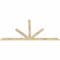 Ekena Millwork Saratoga Rough Sawn Timber Gable Bracket, Douglas Fir, 96"W x 48"H x 2"D x 4"F, 12/12 Pitch GBW096X48X0204SAR00RDF - alternate 3